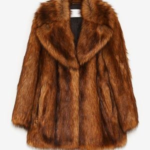 ZARA Faux Fur Coat